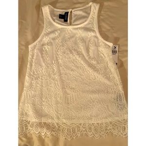 BNWT. Lace tank top.  Perfect for the office.  Size small.